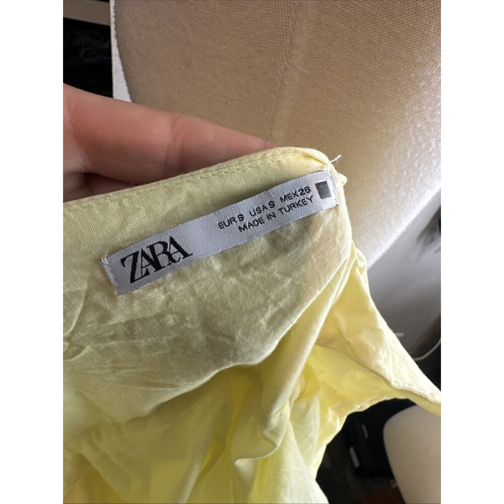 Zara Cotton Paneled Maxi Dress Sz Small - Picture 11 of 11